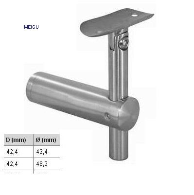 Adjustable flat-round tube mount bracket