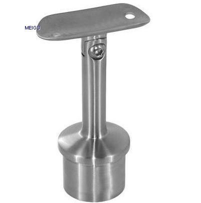 Round adjustable post saddle bracket for round handrail