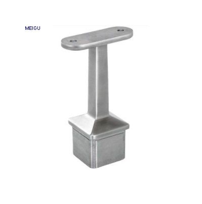 Square post saddle bracket for square handrail